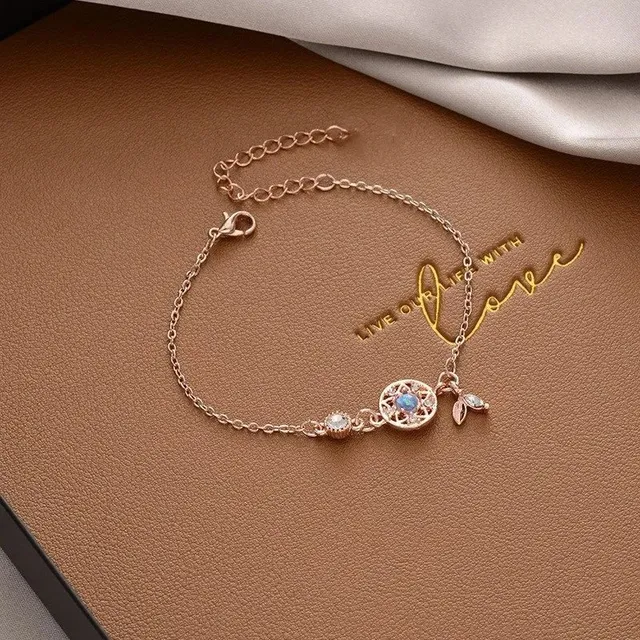 Tiffany & Co. Chain Bracelet Opal and Pearl Charm