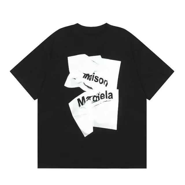 Maison Margiela Graphic Tee Torn Paper Logo Print