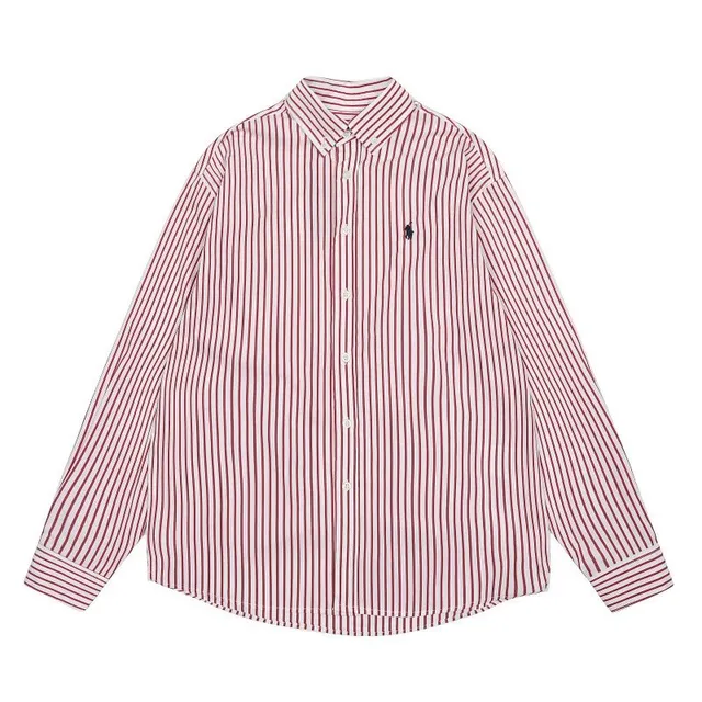 Polo Ralph Lauren Button-Up Shirt Red and White Stripe