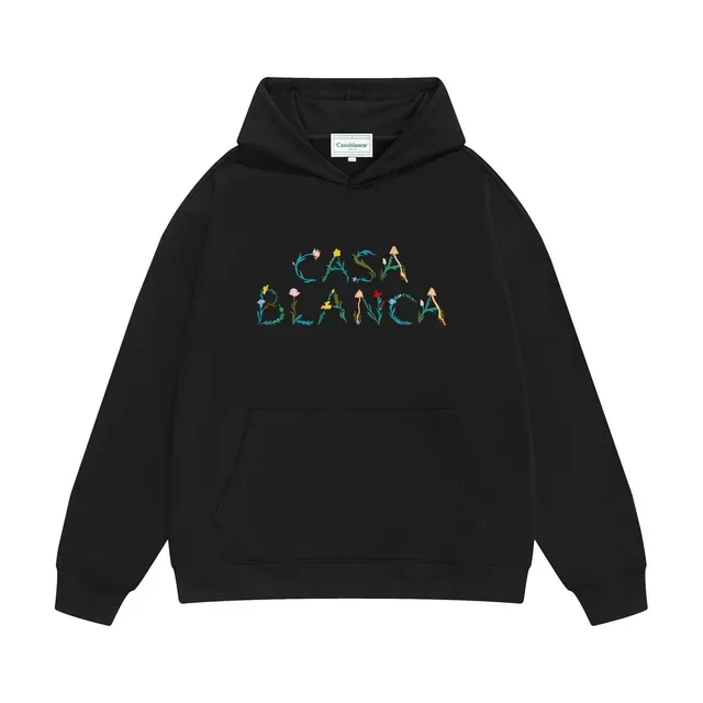 Casablanca Hoodie Floral Embroidered Logo