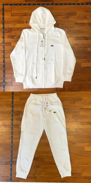 Lacoste Zip-Up Hoodie and Jogger Set Classic Croc Logo