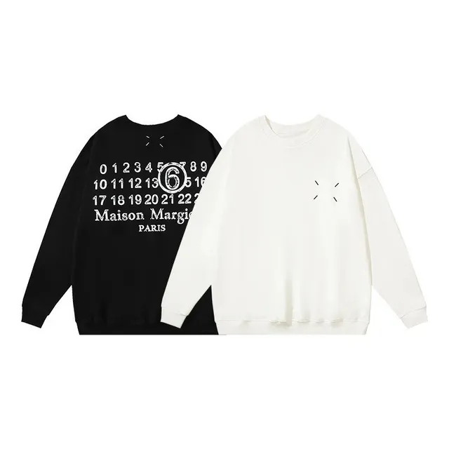 Maison Margiela Crewneck Sweatshirt Number Print and Stitch Detail