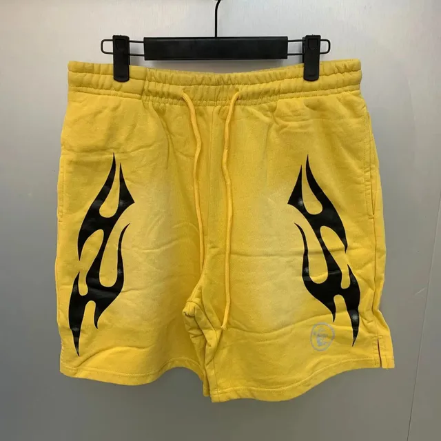 Broken Planet Flame Shorts Black Flame Print