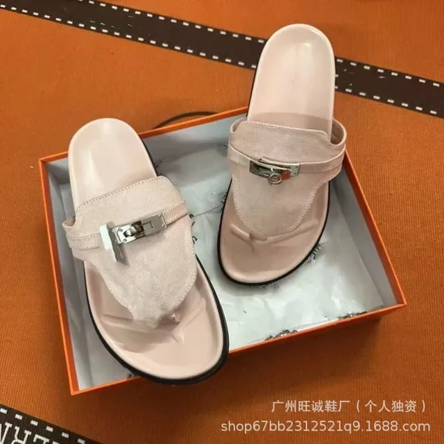 Hermès Oran Sandal Suede with Palladium Hardware