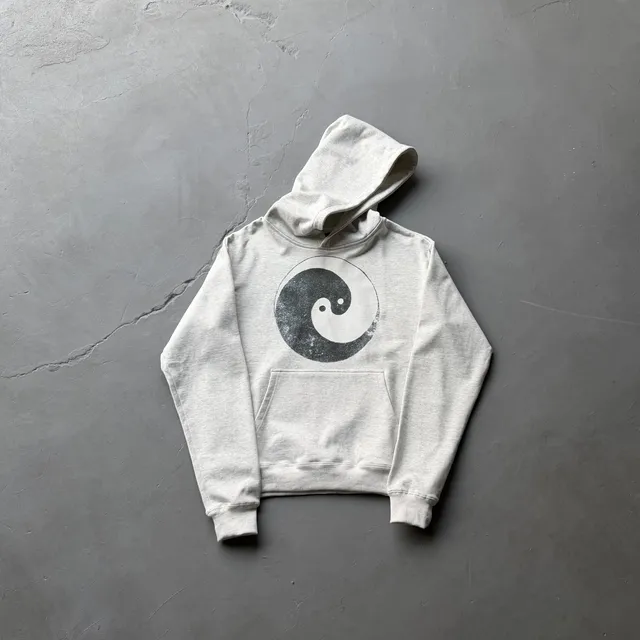 Hooded Sweatshirt Yin Yang Print