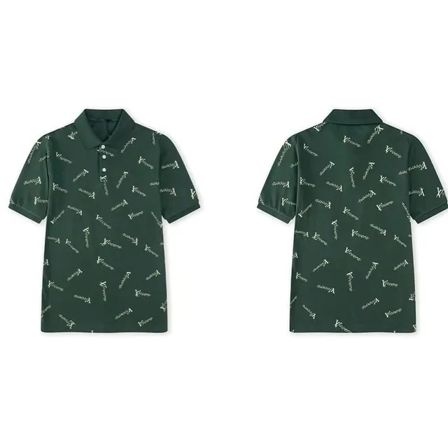 Versace Polo Shirt All-Over Logo Print