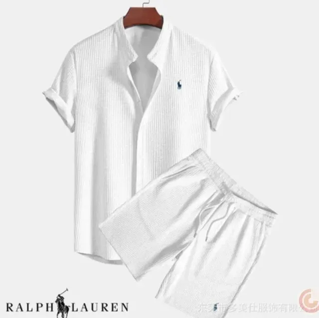 Polo Ralph Lauren Short-Sleeve Shirt & Shorts Set Ribbed Cotton