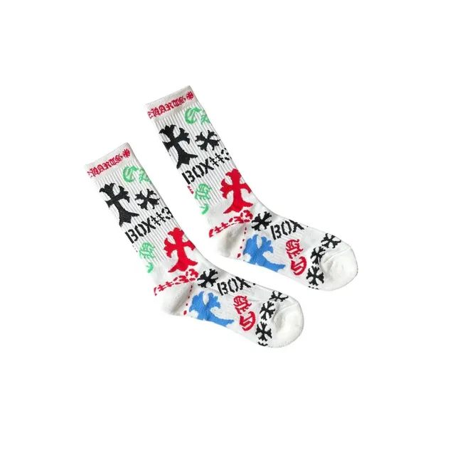 Chrome Hearts Logo Socks Multi-Color Cross Print