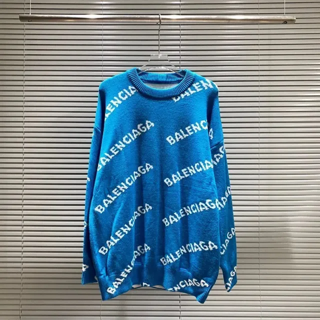 Balenciaga Logo Knit Sweater All-Over Logo