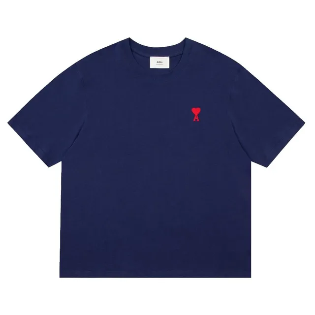 AMI Paris Cotton T-Shirt Heart Logo