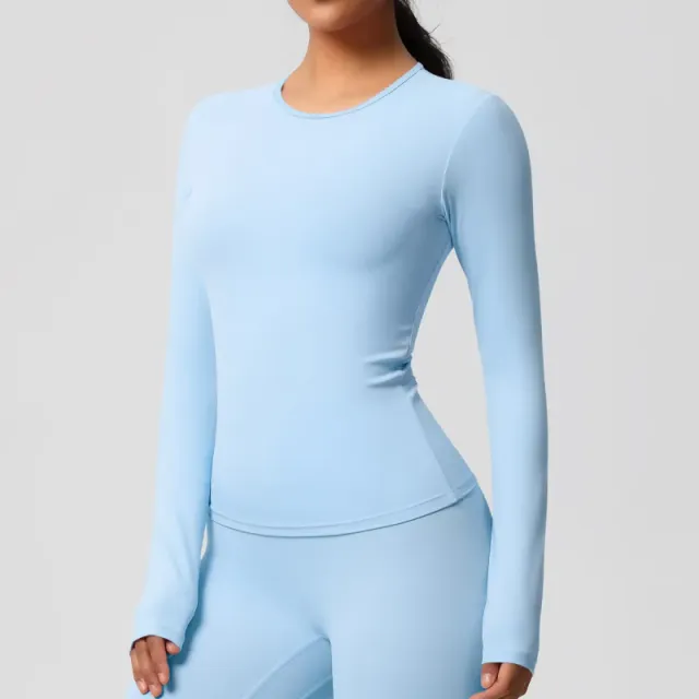 7102 long sleeve-sky blue