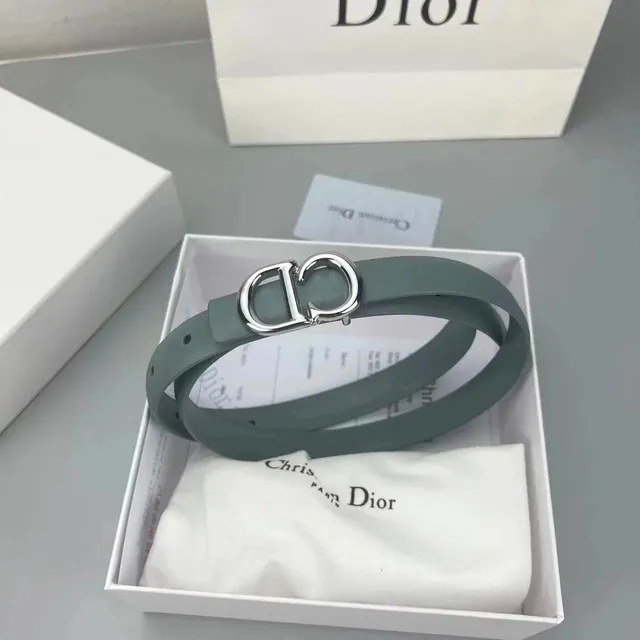 Dior CD Belt Matte Grey