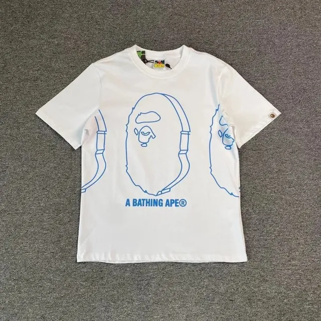 BAPE Graphic T-Shirt Outline Ape Head