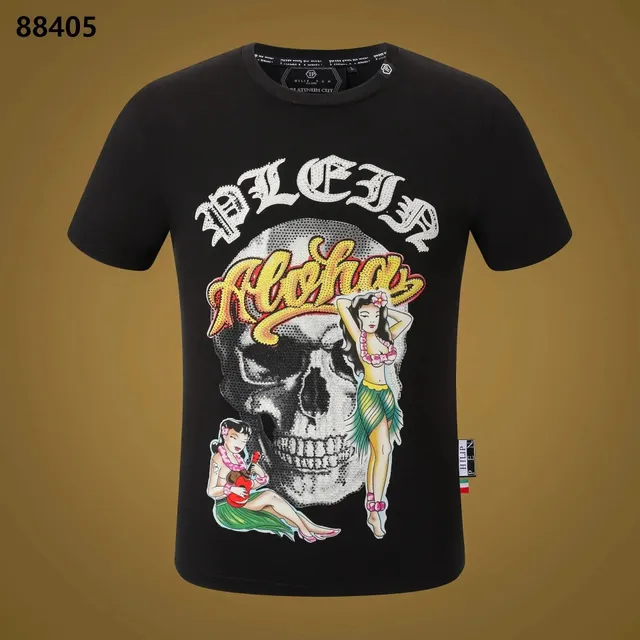 Philipp Plein Graphic T-Shirt Aloha Skull Print