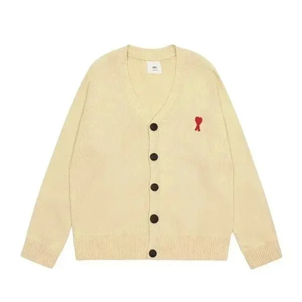 Amiri Cardigan Red Heart Embroidery