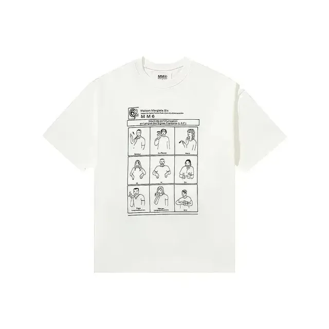 Maison Margiela Graphic T-Shirt Sign Language Print
