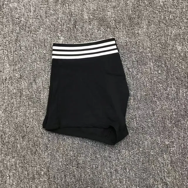 Adidas Three-Stripe Shorts Black with White Waistband
