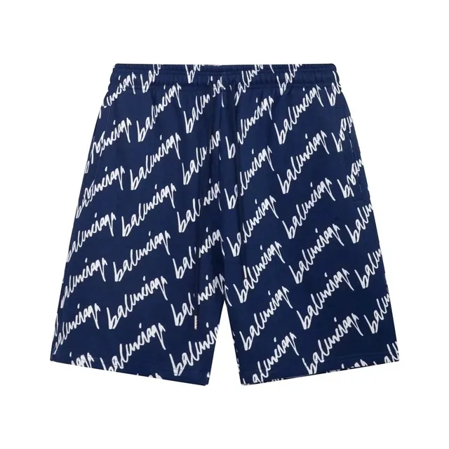 Balenciaga Logo-Print Shorts All-Over Script