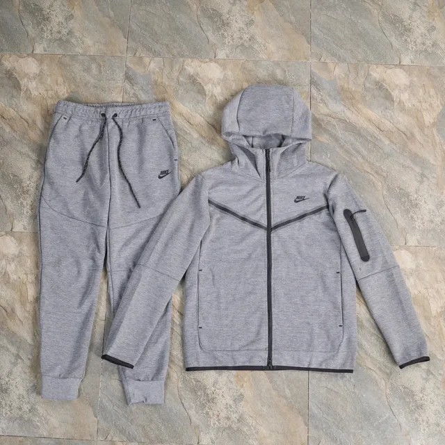 Nike Tech Fleece Hoodie and Joggers Heather Grey