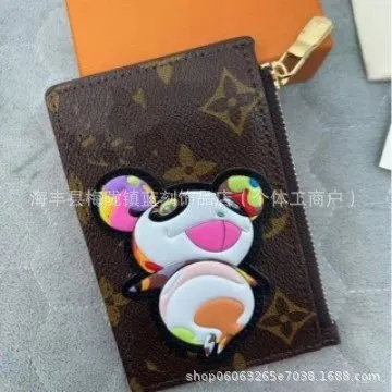 Louis Vuitton Zip Card Holder Monogram with KAWS Companion Charm