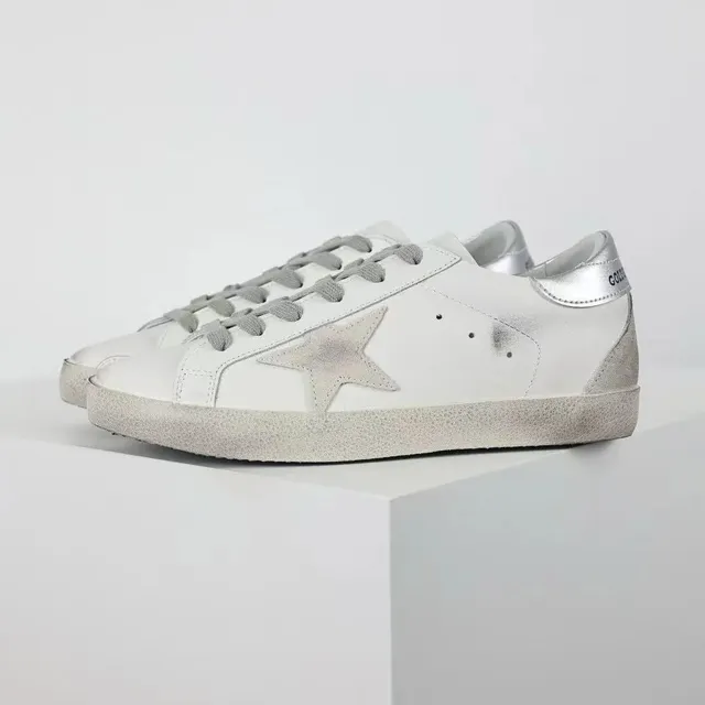 Golden Goose Superstar Distressed Silver Star