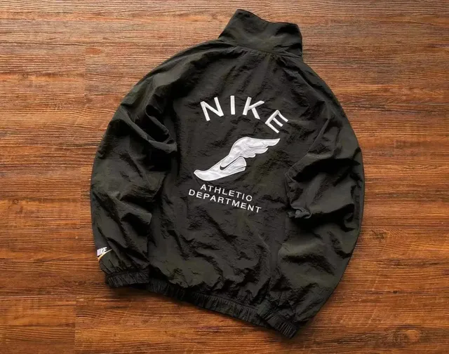 Nike Athletic Department Windbreaker Black with White Logo