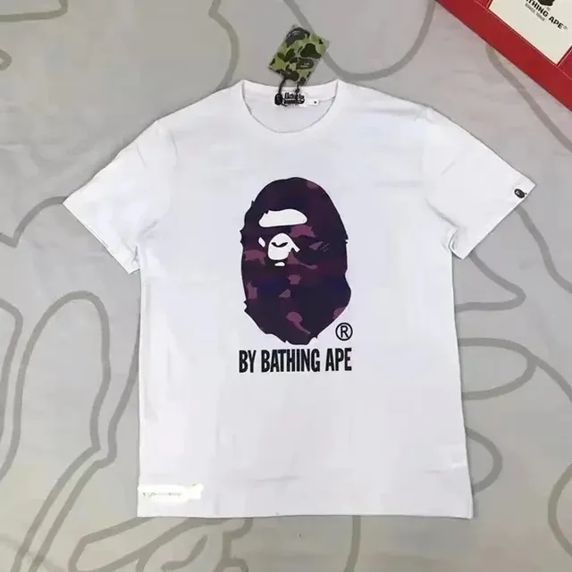 BAPE Ape Head Tee Purple Camo Ape Head
