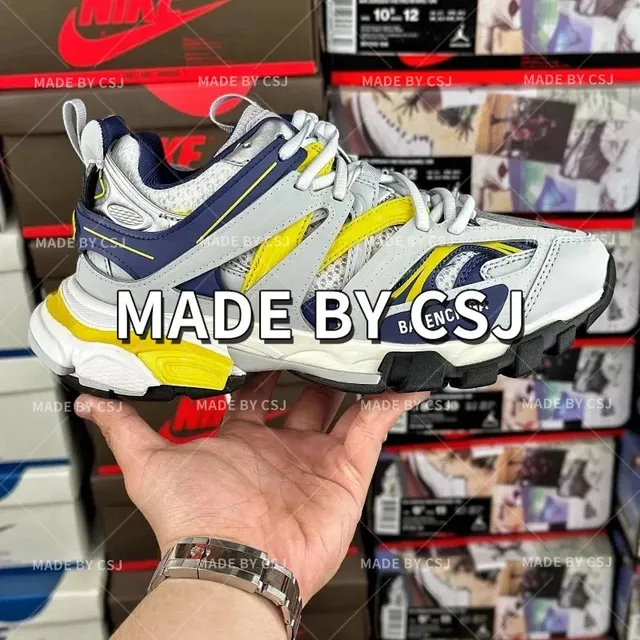 Balenciaga Triple S White Navy Yellow