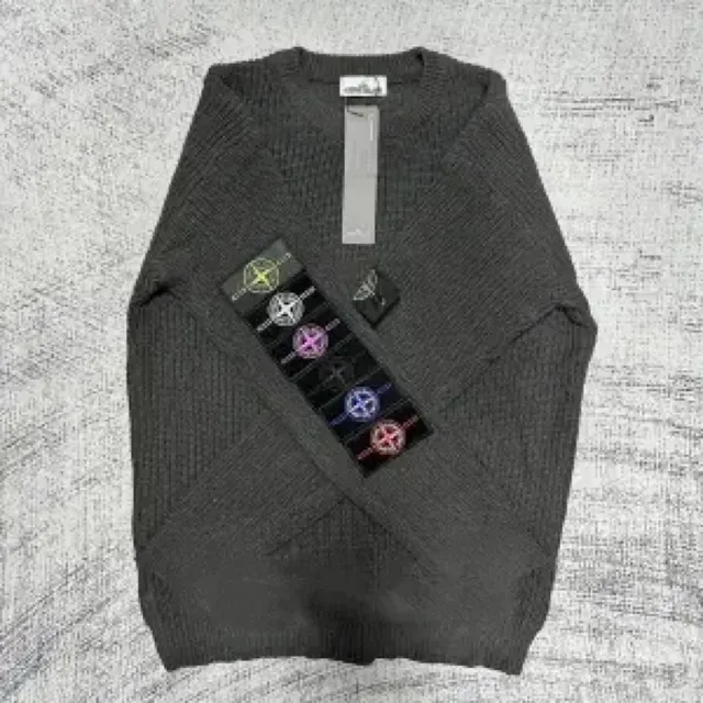 Stone Island Knit Sweater Compass Logo Patch