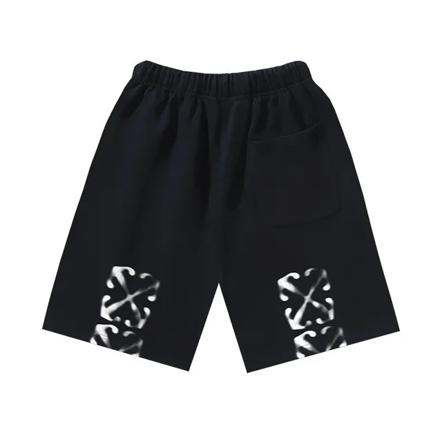 Balenciaga Logo Shorts Distressed Print