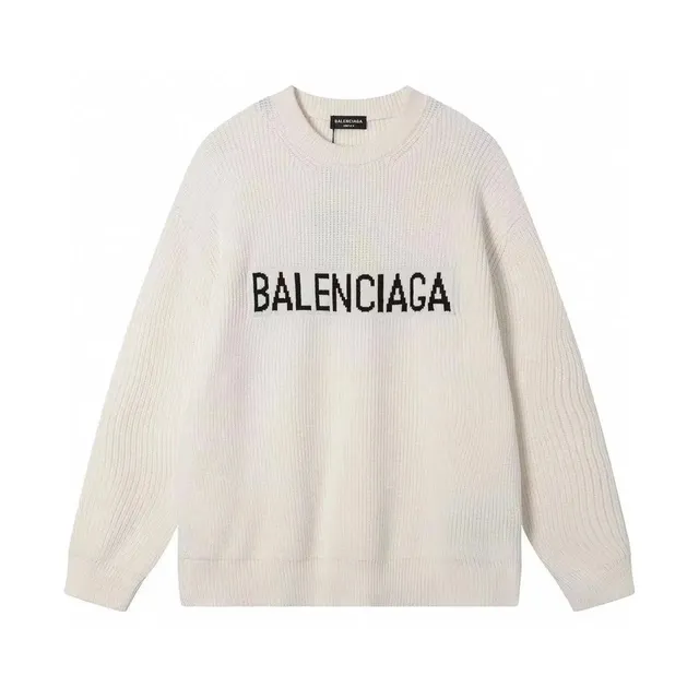 Balenciaga Logo Knit Sweater Oversized
