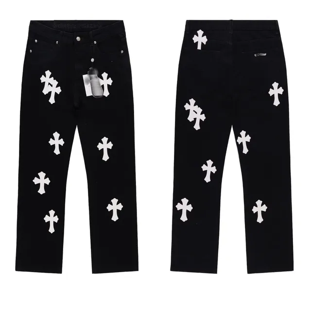 Chrome Hearts Cross Print Jeans All-Over Cross