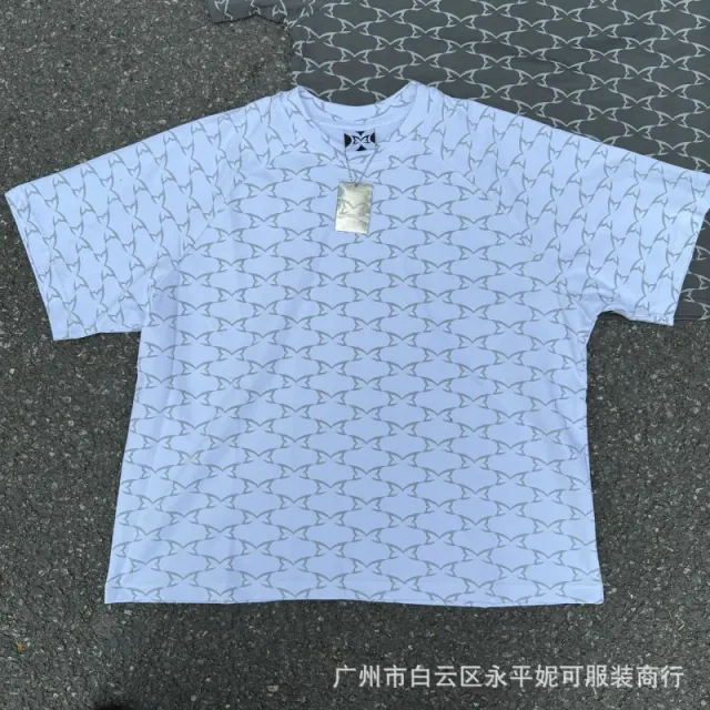 满印短袖/白