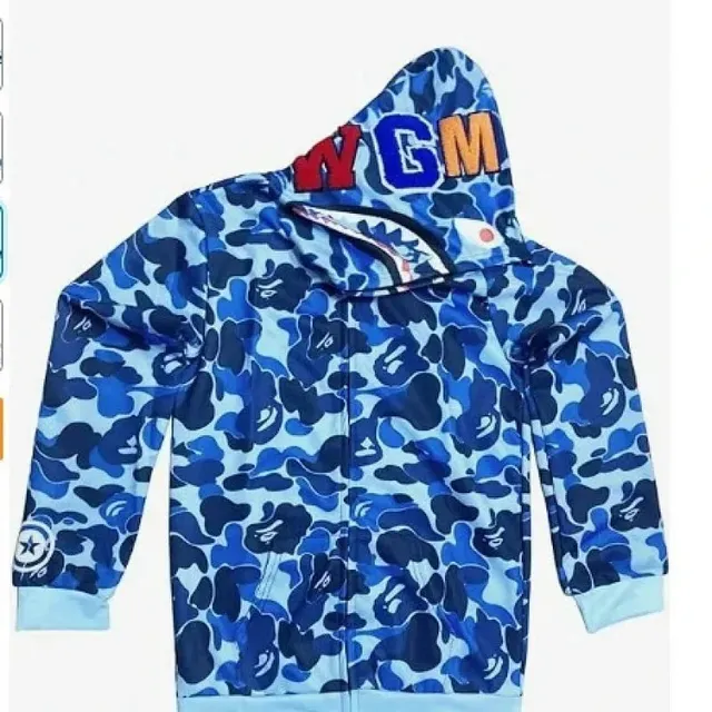 BAPE Shark Hoodie Blue Camo