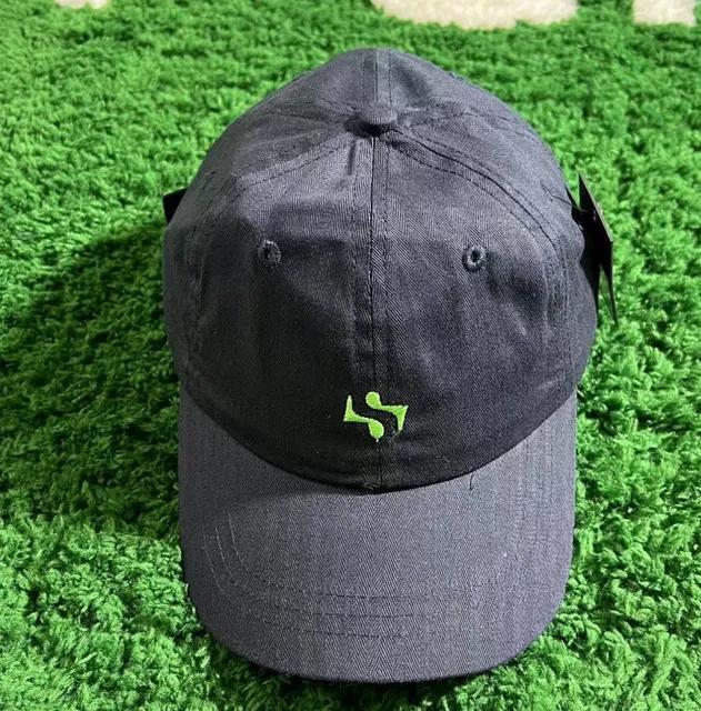 Supreme Box Logo Cap Black with Lime Green Logo