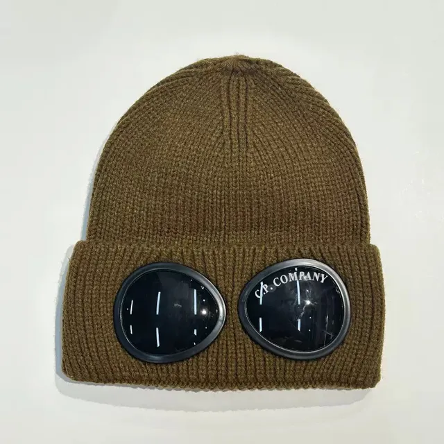 C.P. Company Goggle Beanie Olive Brown