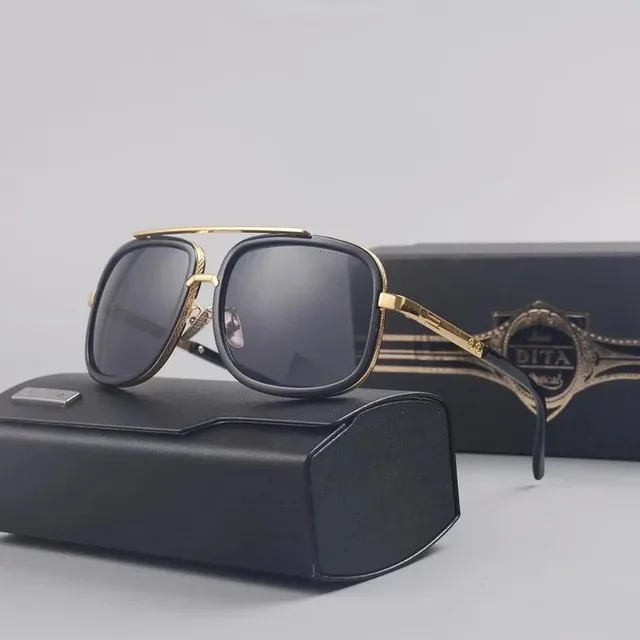 DITA Sunglasses Gold Frame Black Lens