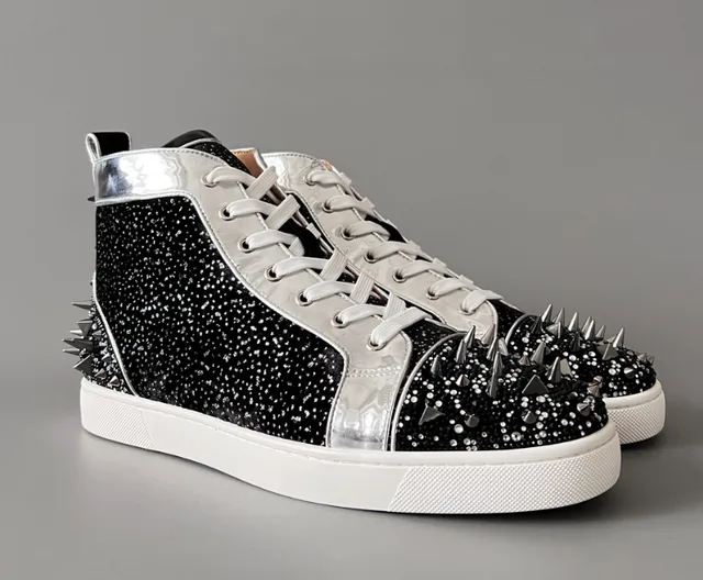 Christian Louboutin Louis Spikes Glitter Spike