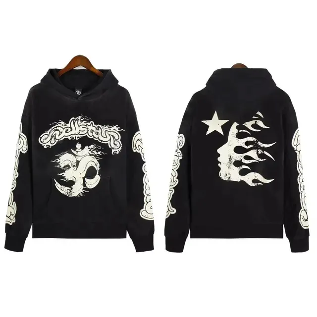 Hellstar Hoodie Om Symbol Print
