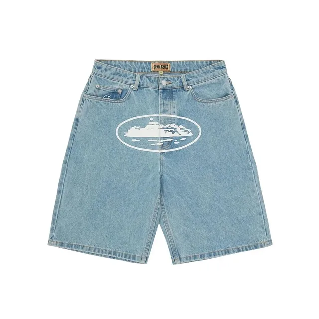 Denim Tears Yacht Shorts Light Wash with Yacht Print