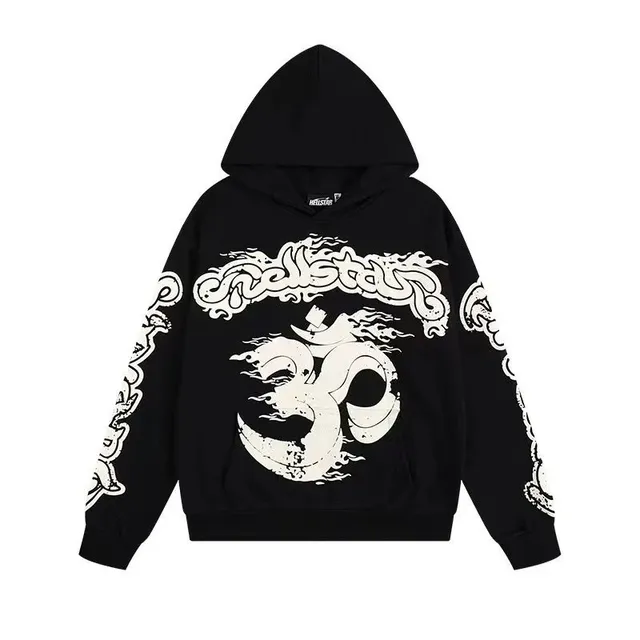 Hellstar Hoodie Om Symbol Print