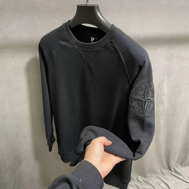 Stone Island Crewneck Sweatshirt Embroidered Compass Logo