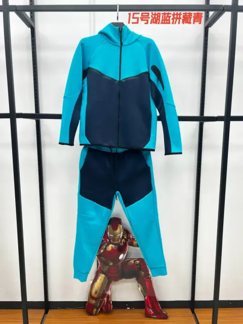Lake blue and navy blue suit