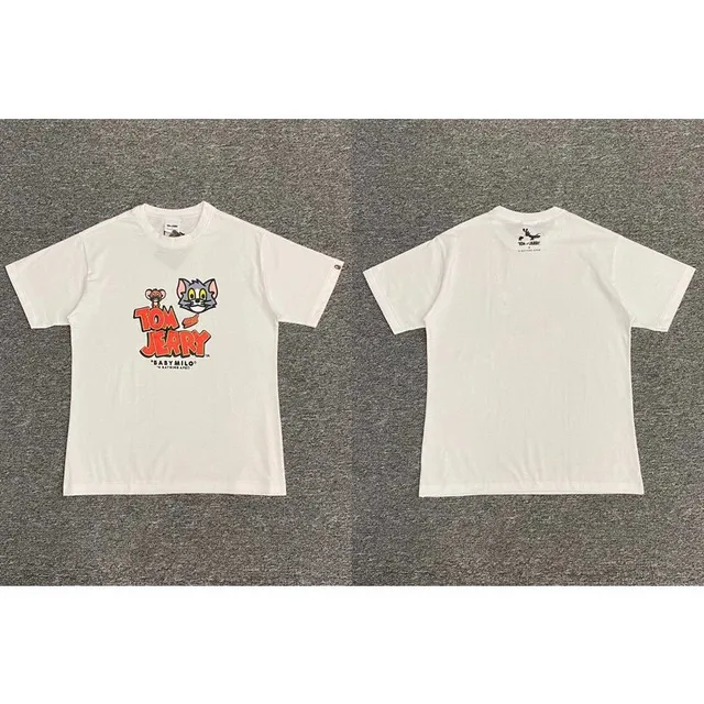 BAPE × Tom and Jerry t-shirt Tom & Jerry cartoon graphic with 'BABYMILO' text