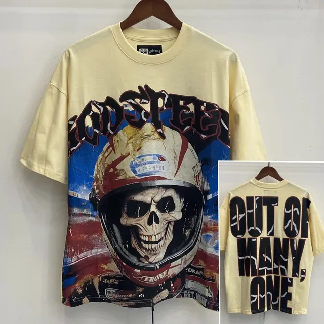 Godspeed Graphic Tee Skull Helmet Print