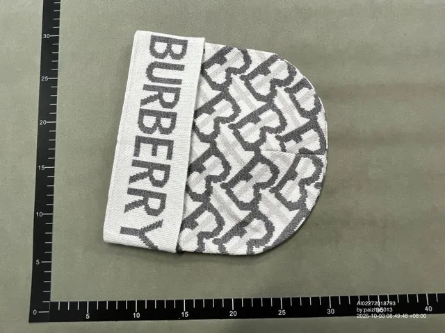 Burberry Knit Beanie Monogram Intarsia