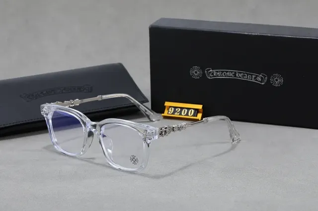 Chrome Hearts Eyeglasses Clear Acetate with Silver Hardware