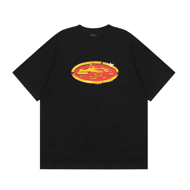 Corteiz Oval Logo Tee Red Yellow Oval Print