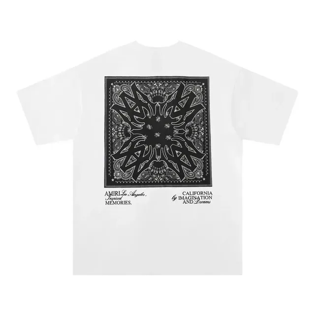 Amiri Bandana Print Tee Black Bandana Graphic