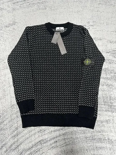 Stone Island Knit Sweater Reflective Dot Pattern